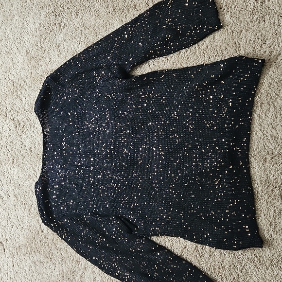 Chaps Classics Black Sweater With Sequins L, Size XL, 60% Cotton - Picture 6 of 6
